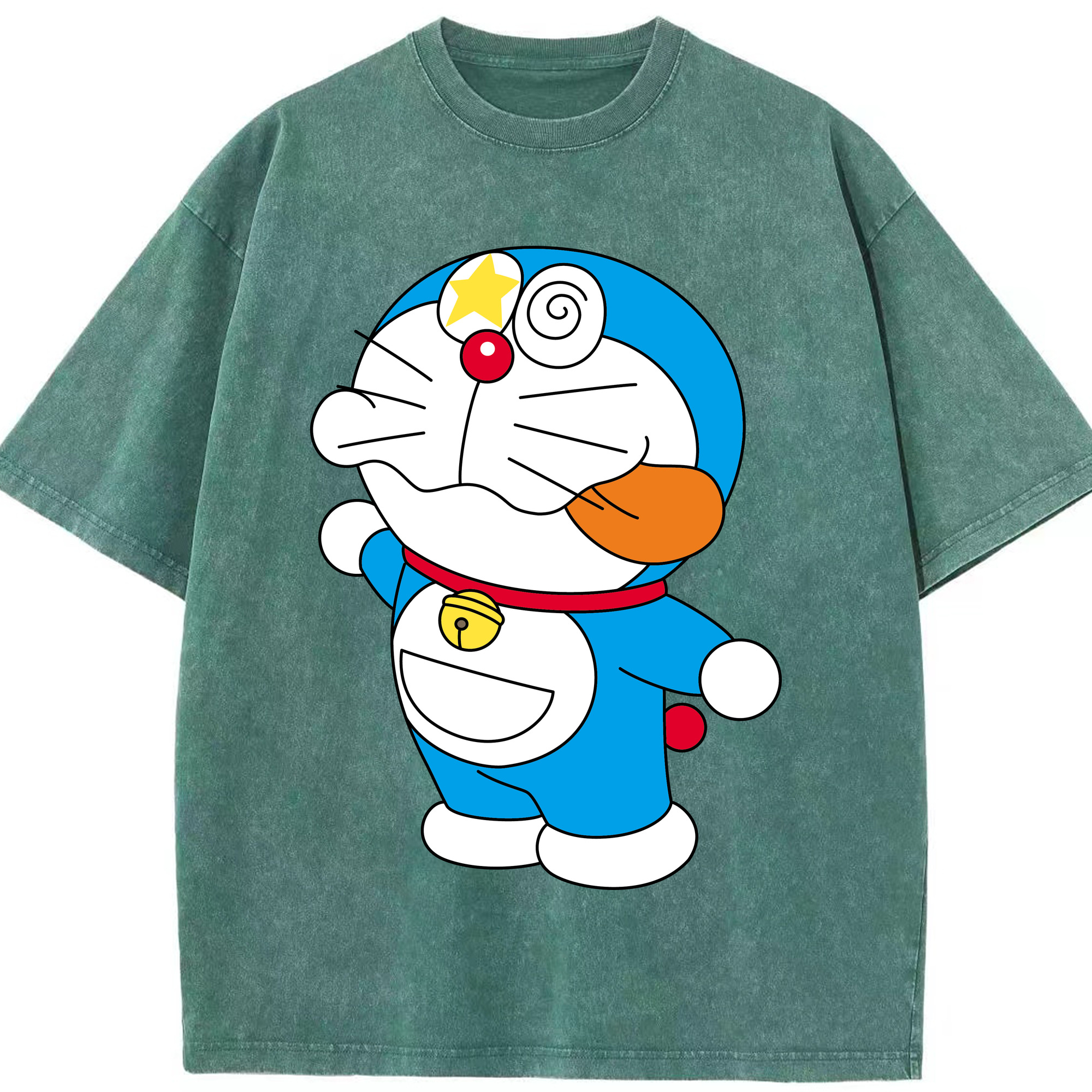 （画像用） ドラえもん Doraemon 綿100% ヴィンテージ風 半袖Tシャツ（フロントプリント）